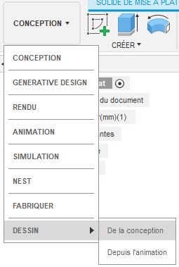 espace de travail Dessin