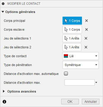 navigateur – modifier les contacts