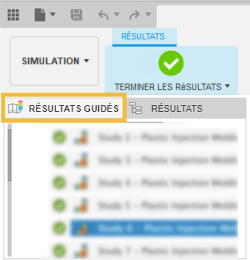 onglet Résultats guidés