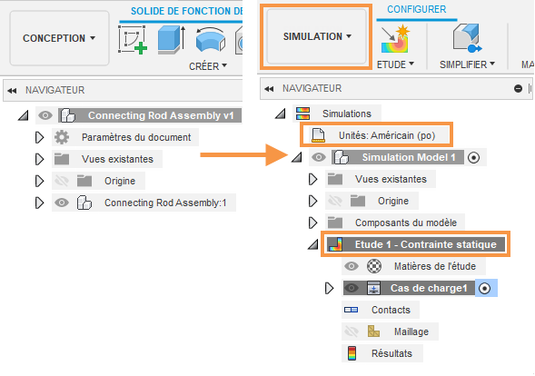 Configuration de l’analyse des contraintes statiques