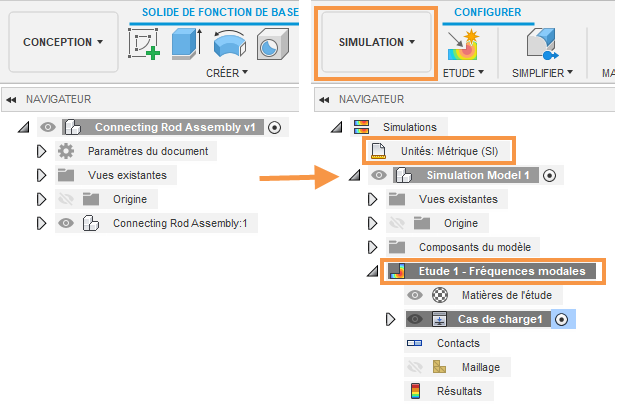 Configuration de l’analyse des fréquences modales