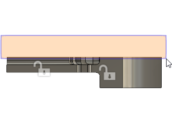 faces sélectionnées par une fenêtre de sélection