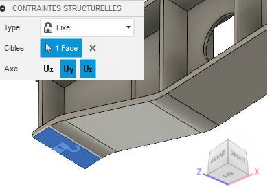contrainte uy uz