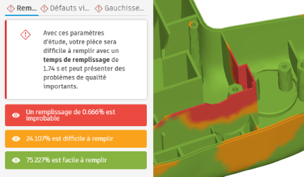 onglet remplir des résultats guidés