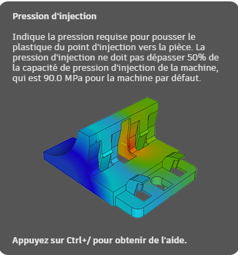 info-bulle du résultat de la pression d’injection