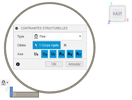 contraintes de fixité de bloc poussoir