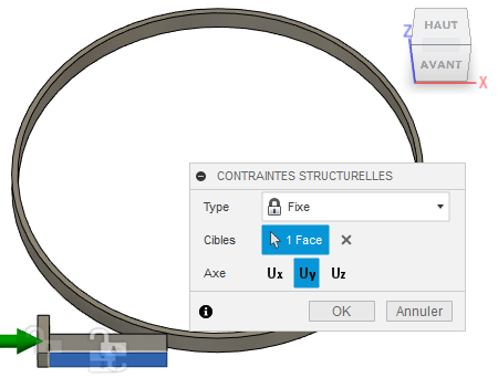 fixé sur la direction Z
