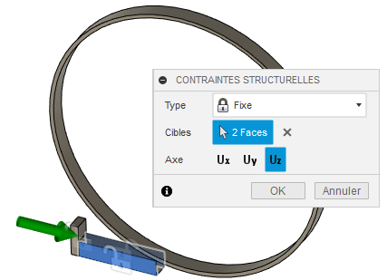 fixé sur la direction Z