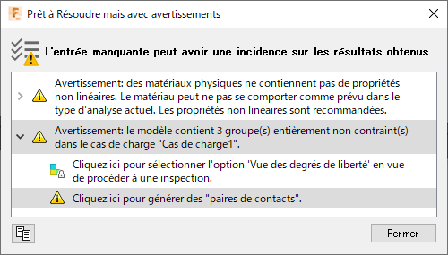 boîte de dialogue des contacts