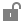 Icône avec un cadenas ouvert