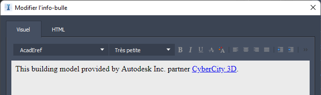 modifier l’info-bulle