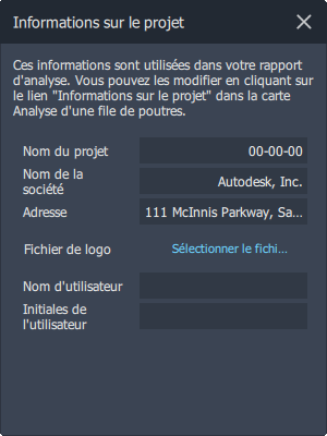 Informations sur le projet