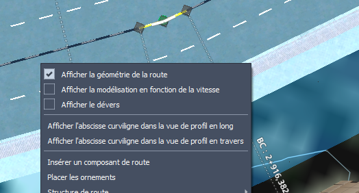 À propos des options d’affichage de route à composants