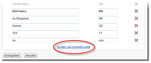 Ajout d’une nouvelle unité