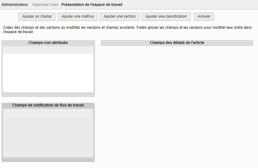 Boîte de dialogue Gestionnaire d’espaces de travail