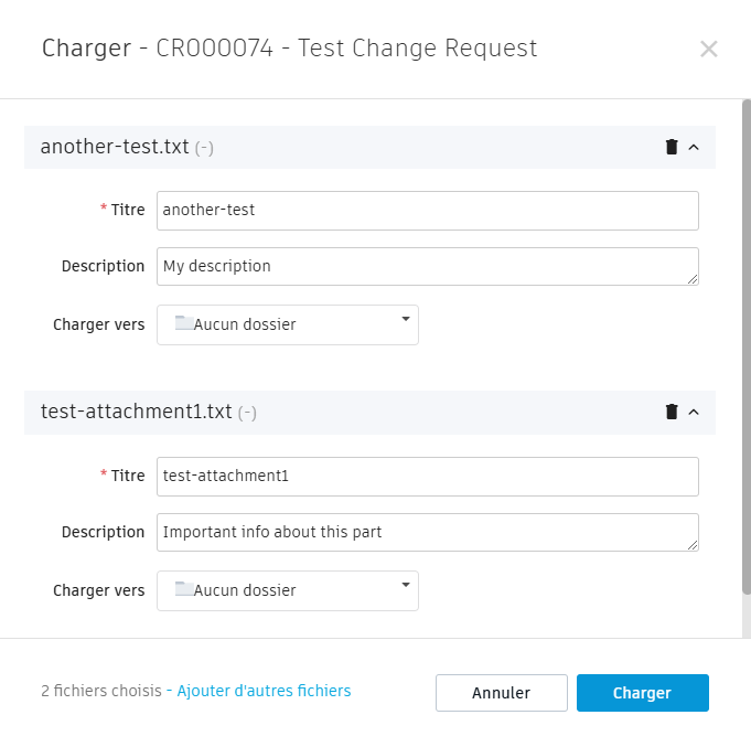 boîte de dialogue Joindre