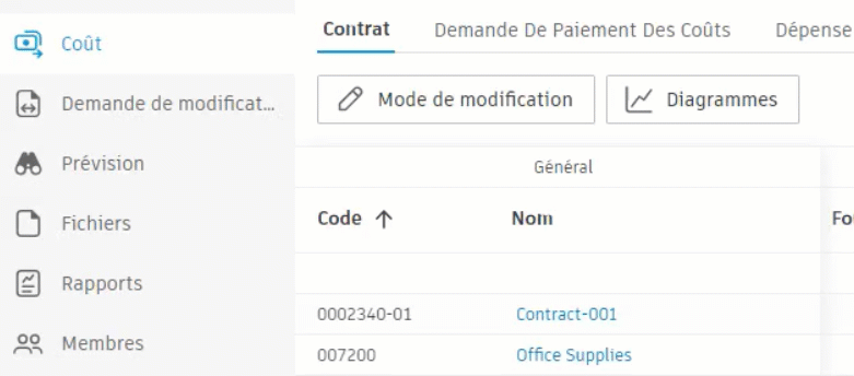 Supprimer un exemple de contrat