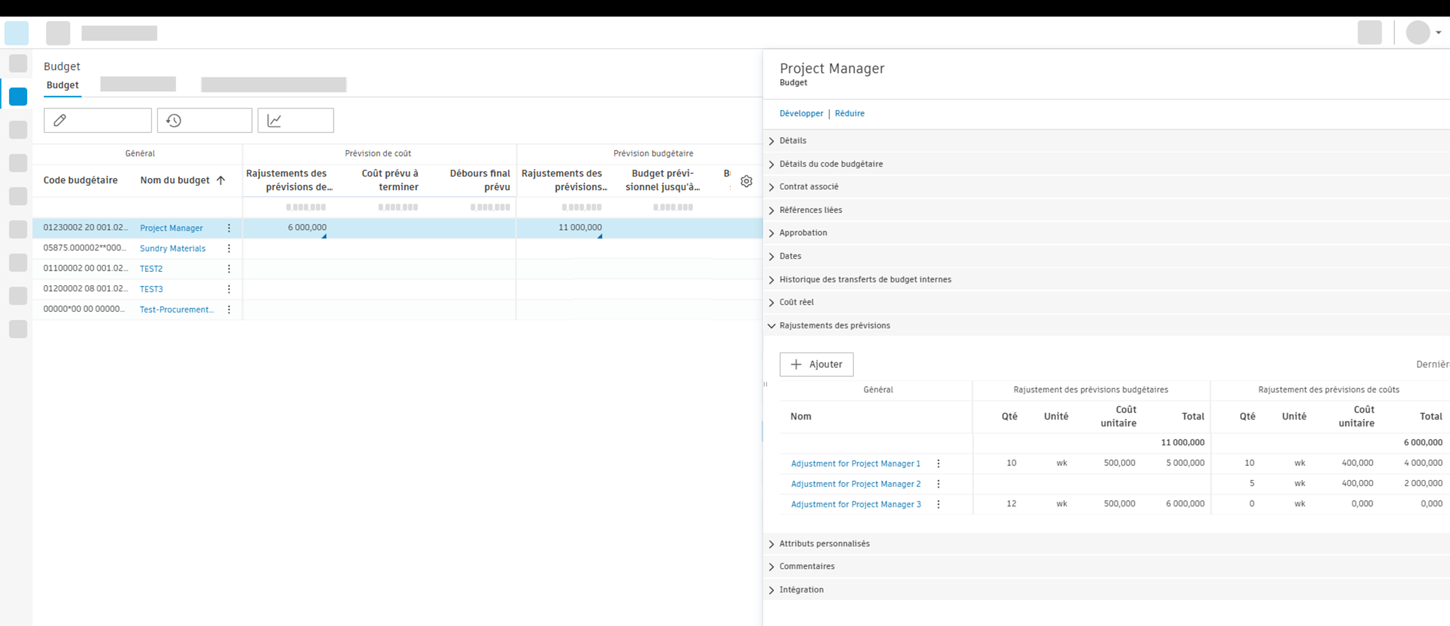 Vue fractionnée et nouvelles colonnes