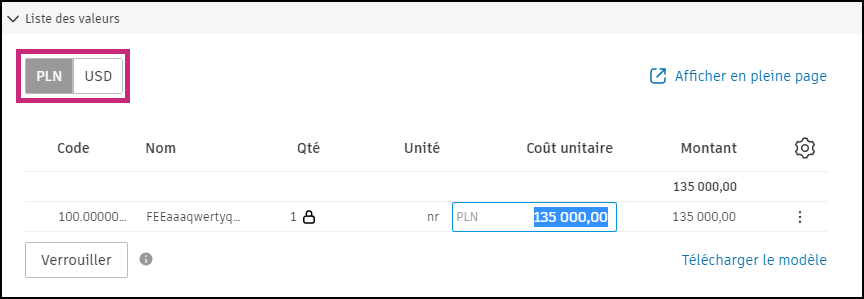 Basculer les devises