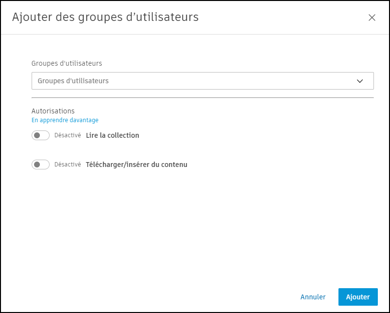 Ajouter un groupe d’utilisateurs