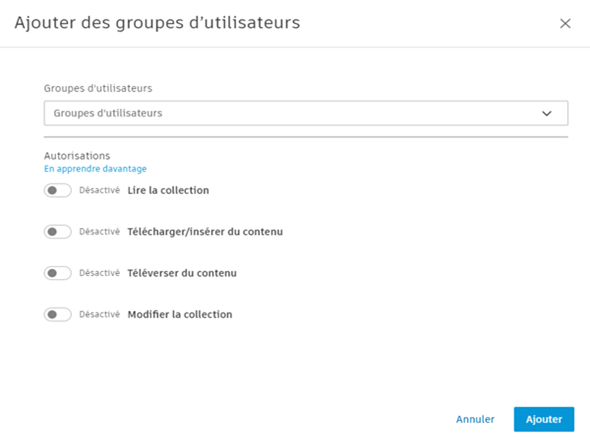 Ajouter des groupes d'utilisateurs