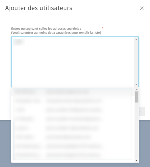 Sélectionner des utilisateurs