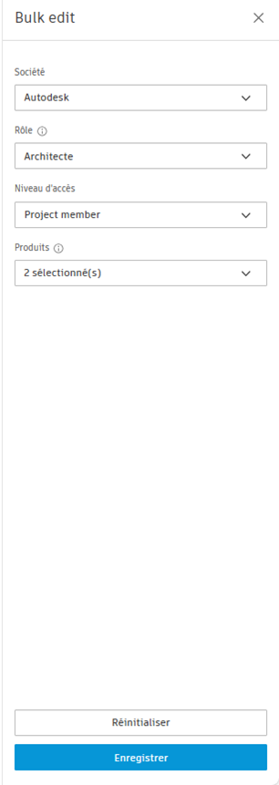 Modifications en lot