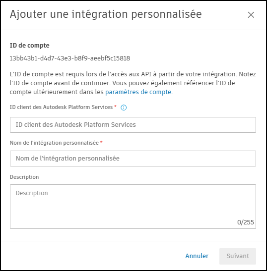 Ajouter des intégrations personnalisées