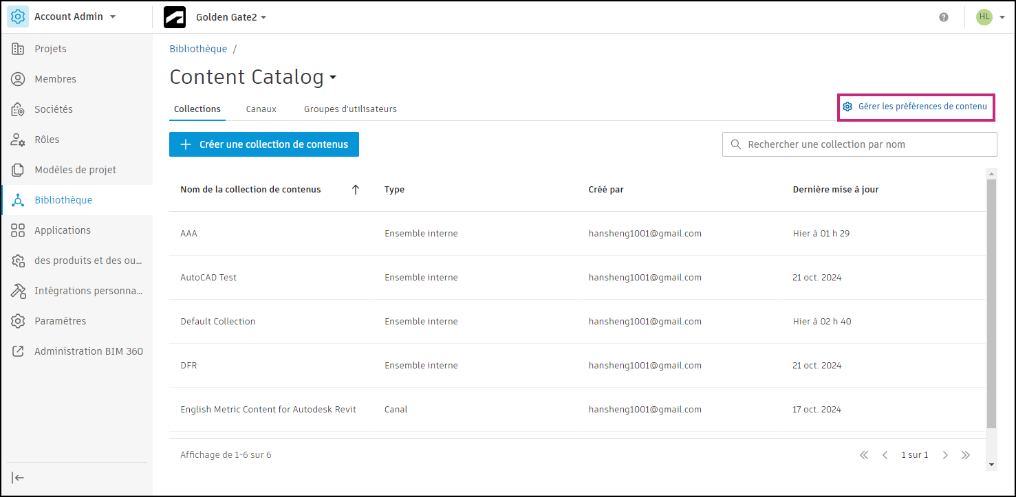 Gérer les préférences de contenu
