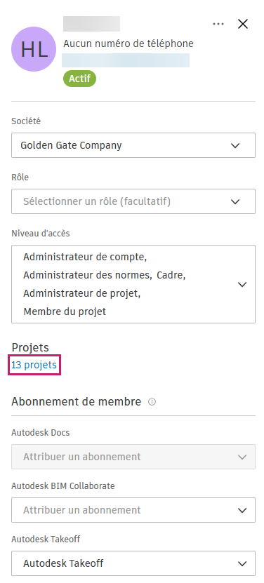 Accès aux données du membre