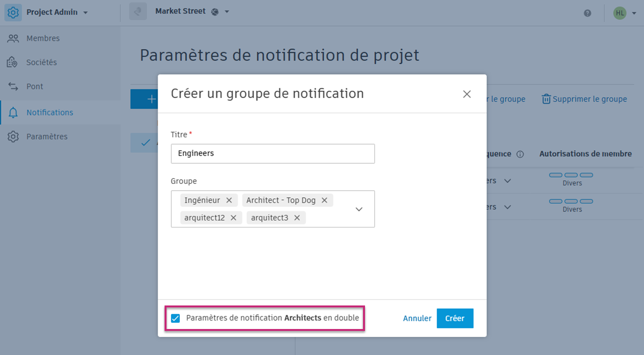 Dupliquer les paramètres de groupe