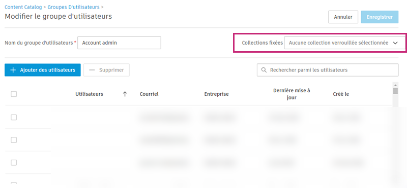 Collections avec punaise