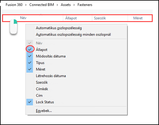 Helyi állapot értékei