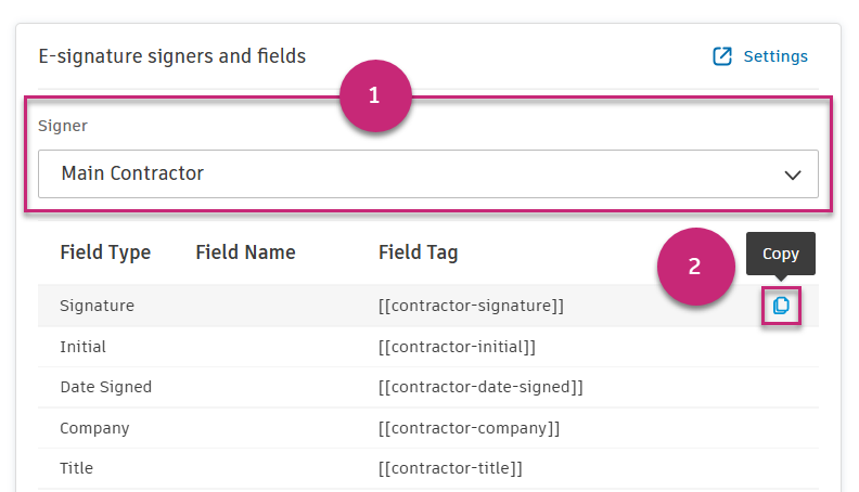 Copy Field Tags
