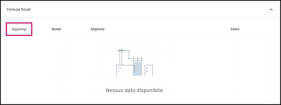 Cost settings tax formulas