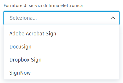 Select E-Signature Provider