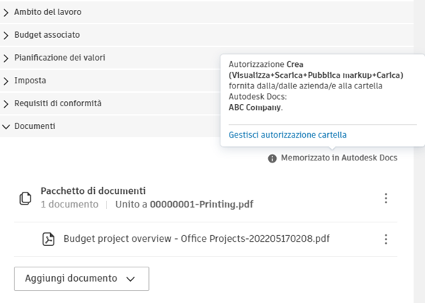 Stored in Autodesk Docs