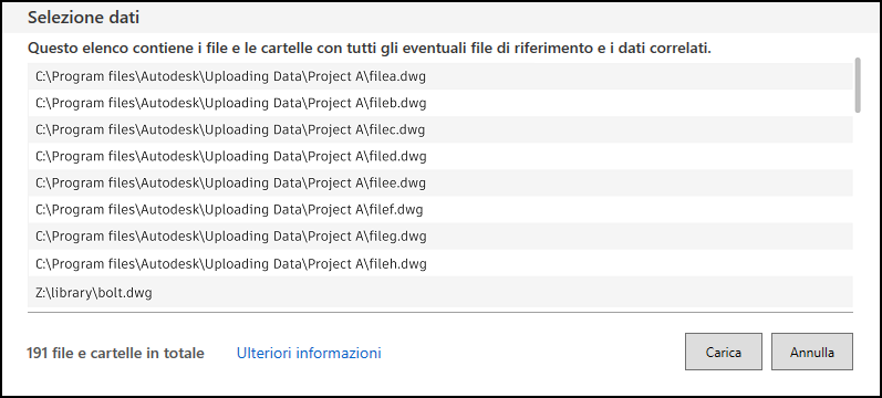 Visualizzazione di riferimenti e dati correlati