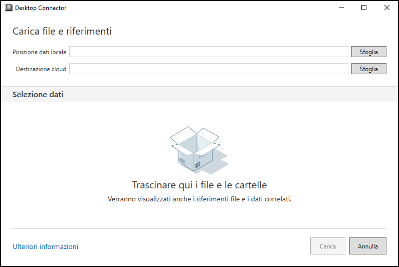 Carica file e riferimenti