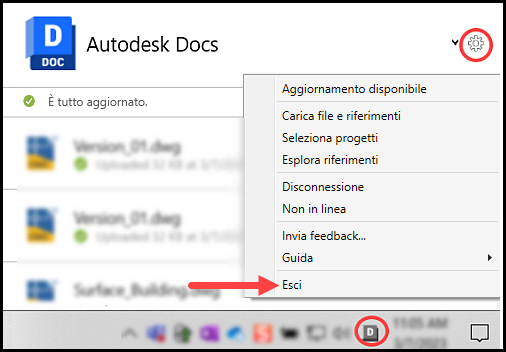Chiudere Desktop Connector
