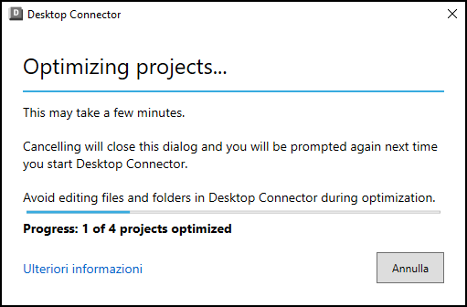 Optimize Projects Dialog