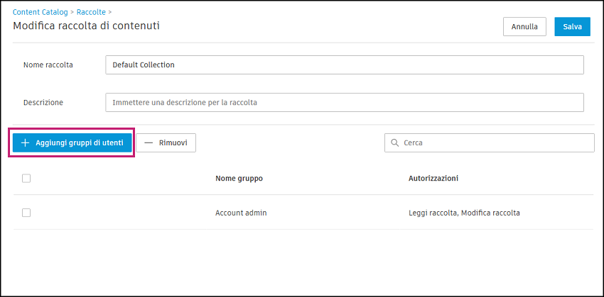 Add user groups button
