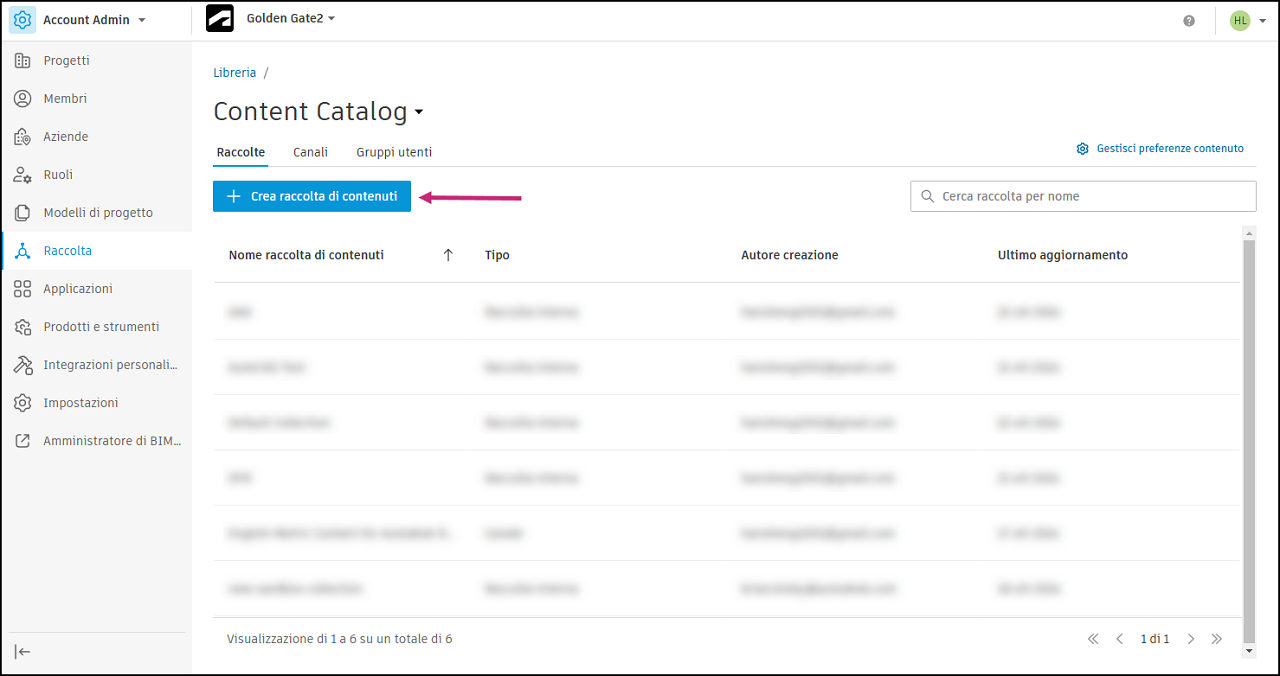 Create content collection