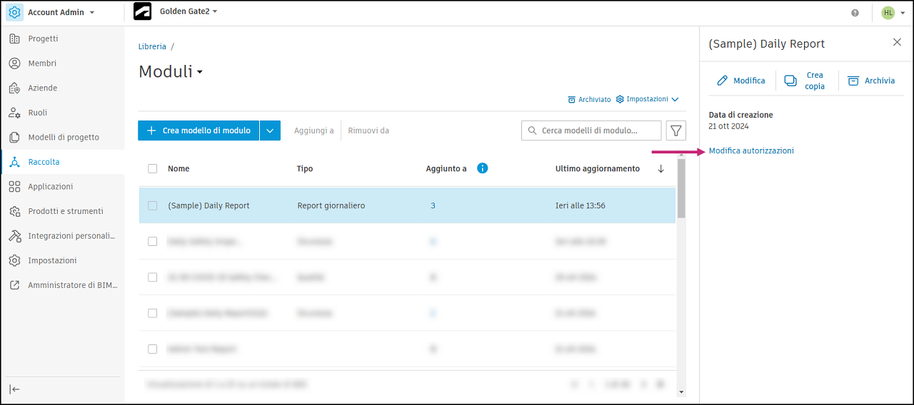 Modify permissions
