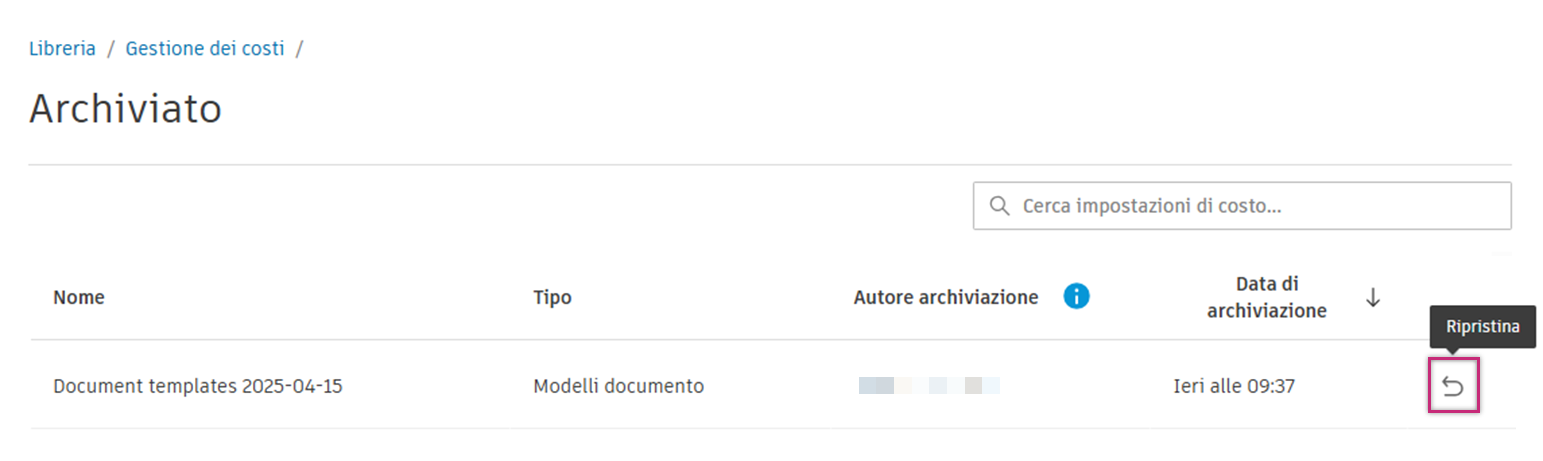 Restore Button