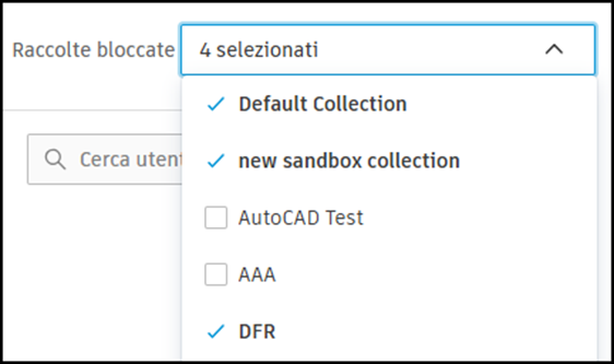 Select pinned collections