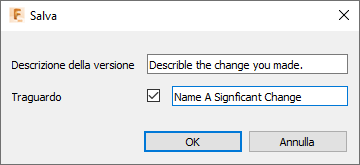 save dialog with milestones - single