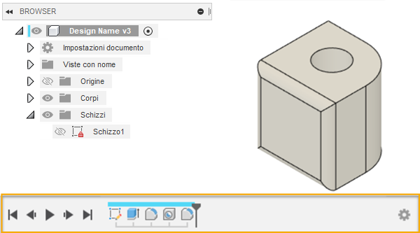parametric modeling mode example