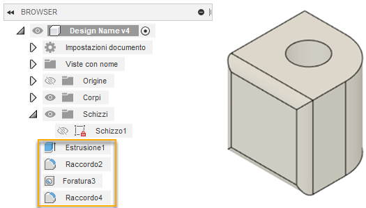 parametric to direct modeling mode example