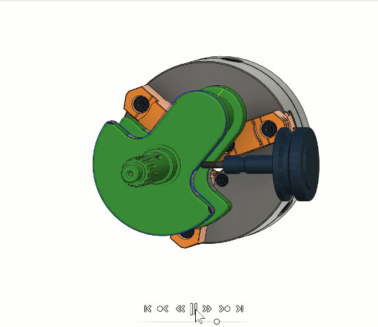 collision with a part in a rotary parallel operation